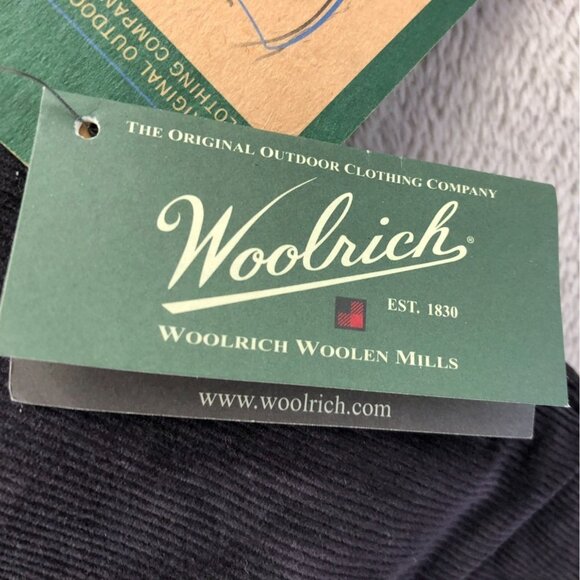NWT Woolrich Womens Corduroy Pants Size 16 Black Straight Leg Classic Casual Y2k - Picture 8 of 16